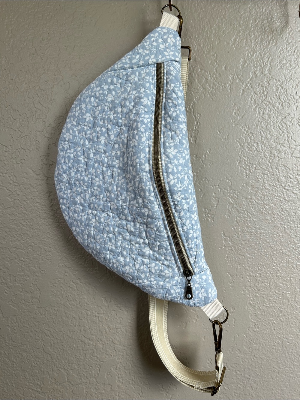 Handmade by me large Quilted Floral Crossbody Sling Bag